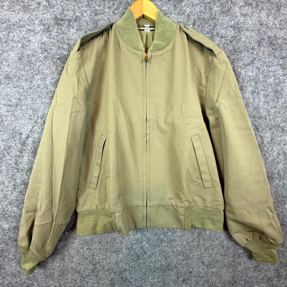 Vintage Blauer USMC Pewter 2246 Bomber Military Jacket Mens 40R Green Full Zip